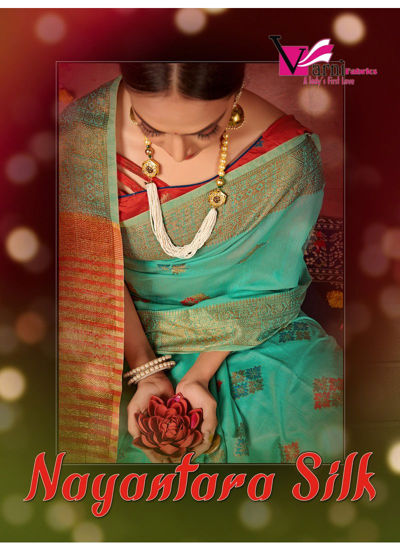 VARNI NAYANTARA SILK DESIGNER ART SILK WOVEN PARTY WEAR SAREE COLLECTION 